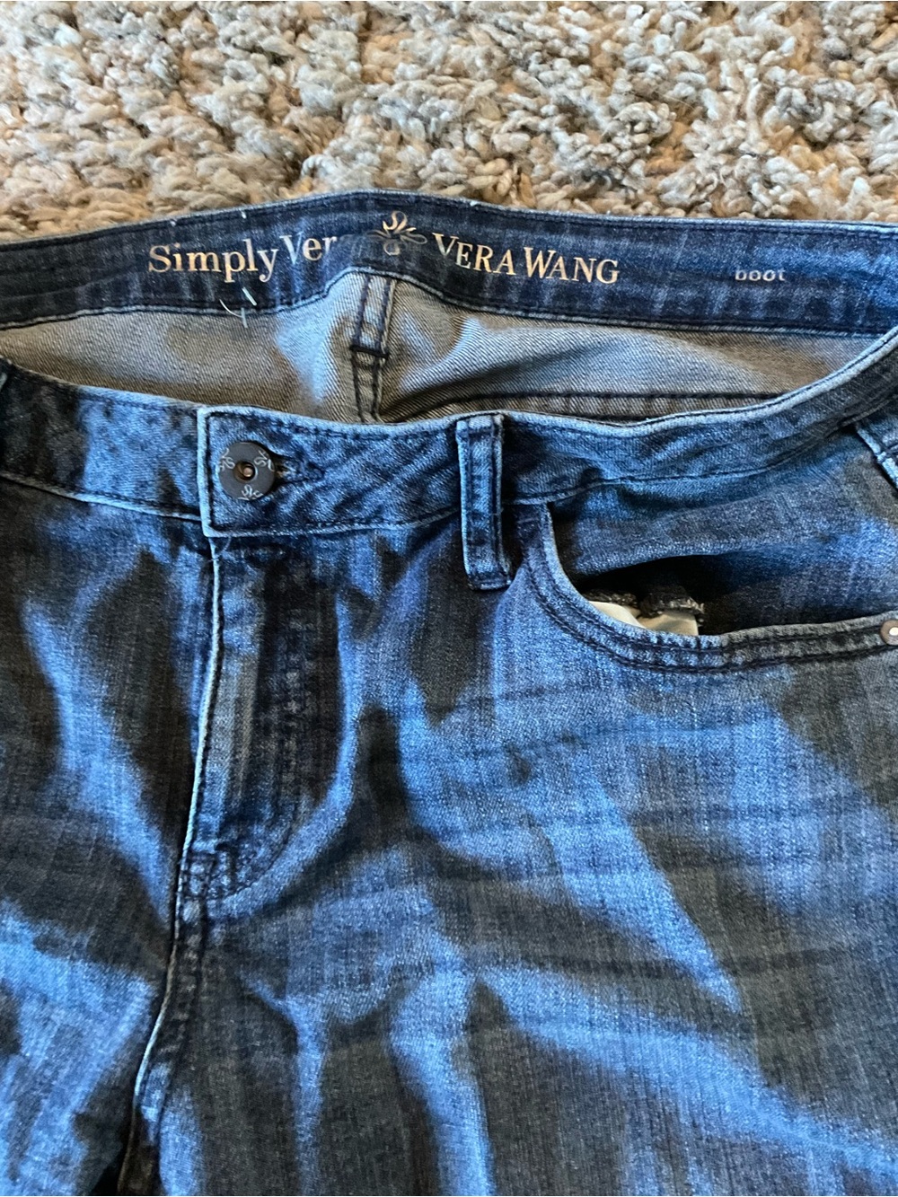 Simply Vera Vera Wang Women's Dark Blue Bootcut Jeans
